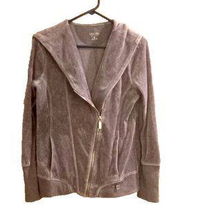 Calvin Klein Womans Track Jacket womans size medium velour sporty stylish